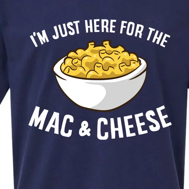 I'm Just Here For The Mac And Cheese Macaroni Mac And Cheese Gift Sueded Cloud Jersey T-Shirt