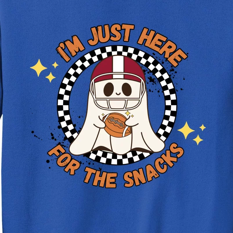 IM Just Here For The Snacks Ghost Football Halloween Gift Tall Sweatshirt