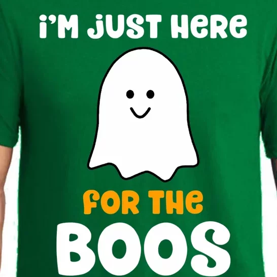 IM Just Here For The Boos Funny Halloween Drinking Pajama Set