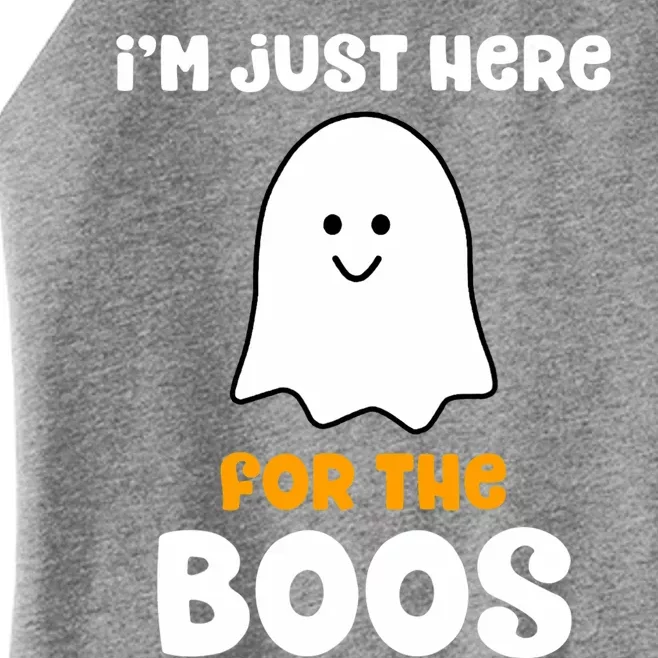 IM Just Here For The Boos Funny Halloween Drinking Women’s Perfect Tri Rocker Tank