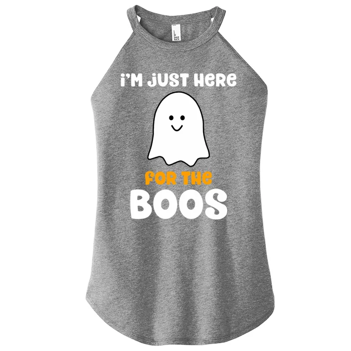 IM Just Here For The Boos Funny Halloween Drinking Women’s Perfect Tri Rocker Tank