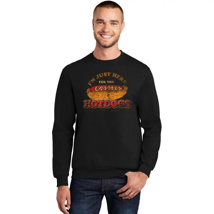 Im Just Here For The Hot Dogs Foodie Weiner Sweatshirt