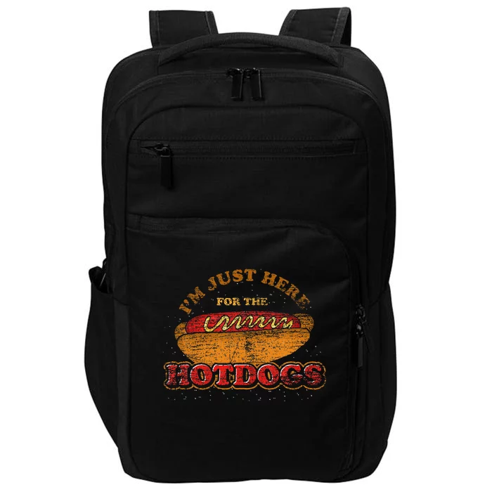 Im Just Here For The Hot Dogs Foodie Weiner Impact Tech Backpack