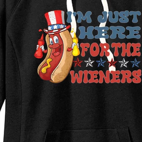 Im Just Here For The Wieners Sausage Women's Fleece Hoodie