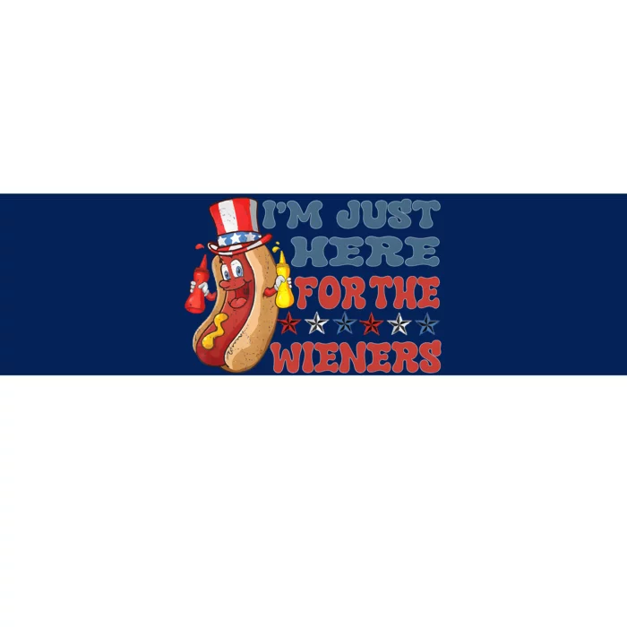 Im Just Here For The Wieners Sausage Bumper Sticker