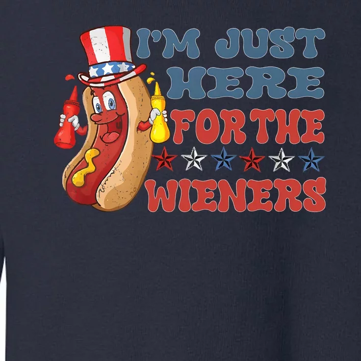 Im Just Here For The Wieners Sausage Toddler Sweatshirt