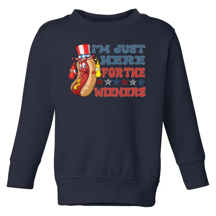 Im Just Here For The Wieners Sausage Toddler Sweatshirt