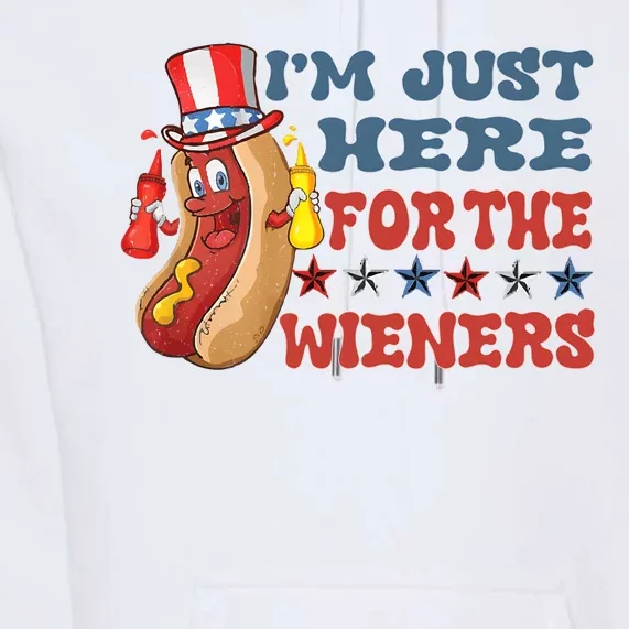 Im Just Here For The Wieners Sausage Premium Hoodie