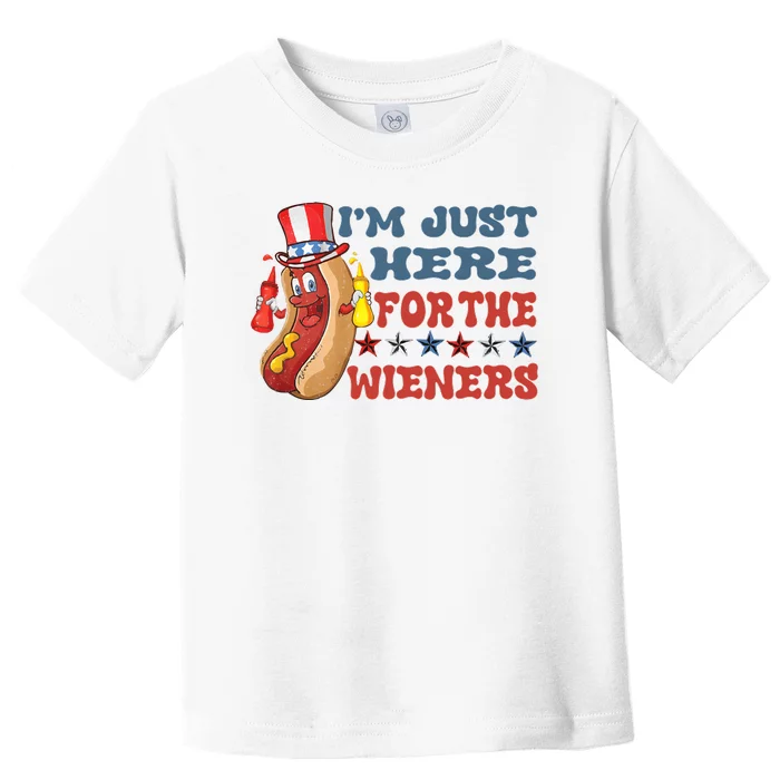 Im Just Here For The Wieners Sausage Toddler T-Shirt