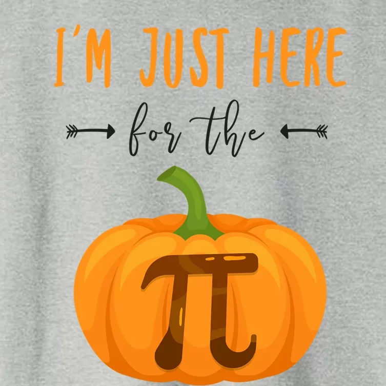 Im Just Here For The Pumpkin Pi Halloween Pumpkin Pie Cute Gift Women's Crop Top Tee