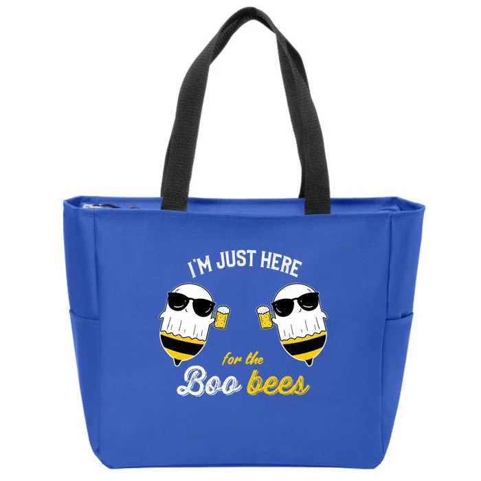 IM Just Here For The Boo Bees Halloween Funny Zip Tote Bag