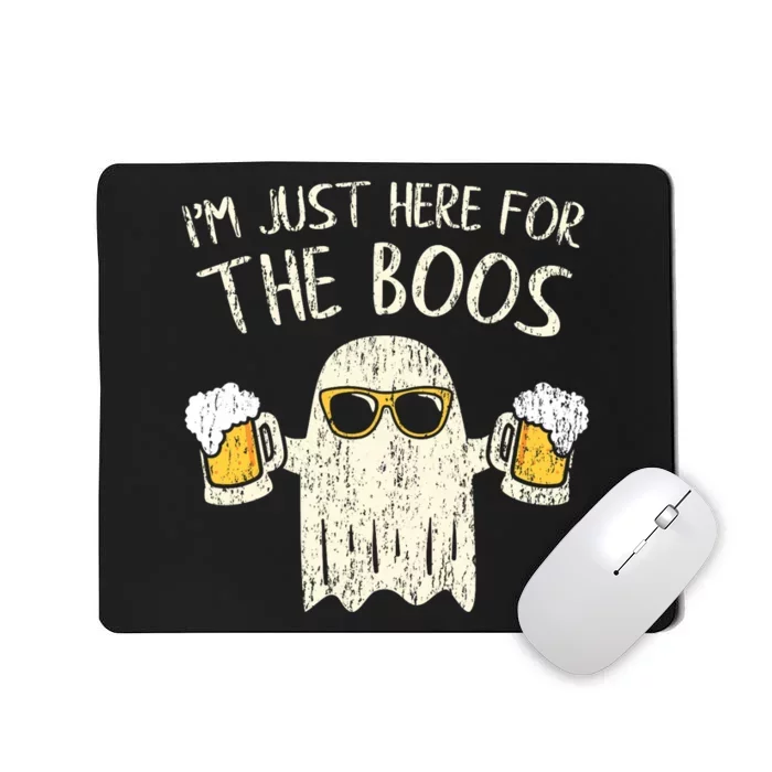 Im Just Here For The Boos Funny Gift Halloween Ghost Mousepad