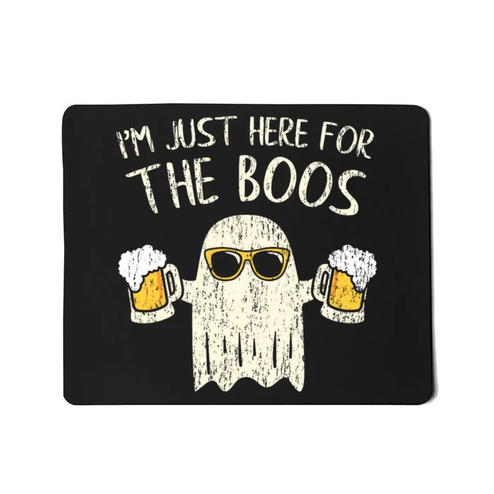 Im Just Here For The Boos Funny Gift Halloween Ghost Mousepad