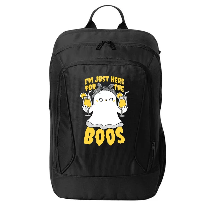 Im Just Here For The Boos Halloween Ghost Cute Funny City Backpack