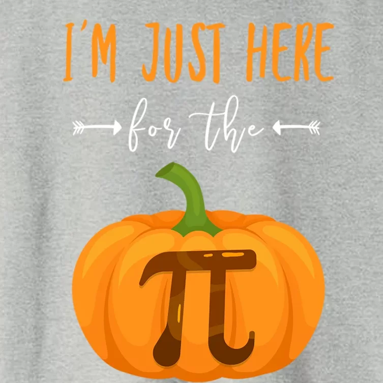 Im Just Here For The Pumpkin Pi Pie Thanksgiving Halloween Great Gift Women's Crop Top Tee