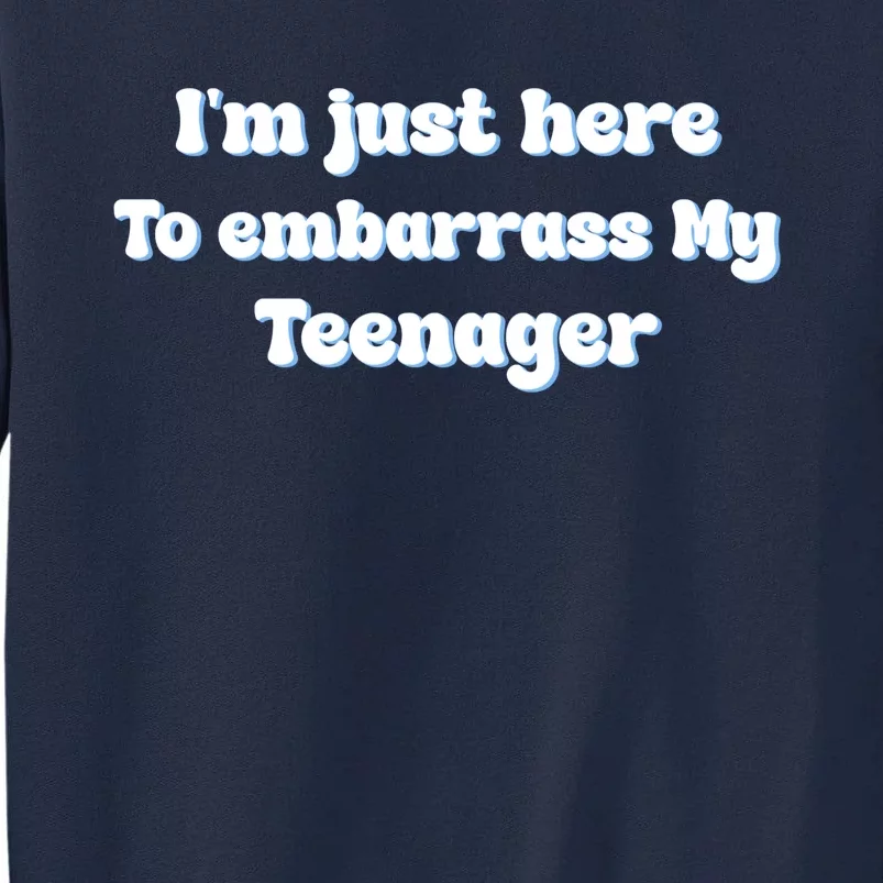 IM Just Here To Embarrass My Teenager Funny Tall Sweatshirt