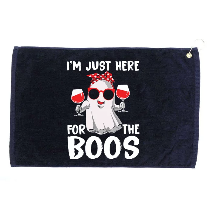 Im Just Here For The Boos Halloween Ghost Cute Funny Gift Grommeted Golf Towel