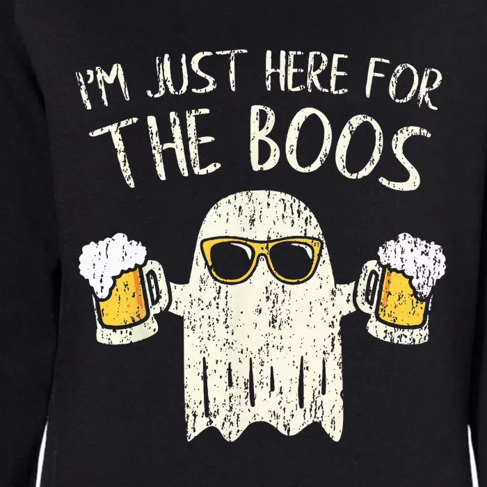 Im Just Here For The Boos Funny Gift Halloween Ghost Womens California Wash Sweatshirt