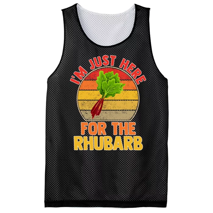 IM Just Here For The Rhubarb Funny Mesh Reversible Basketball Jersey Tank