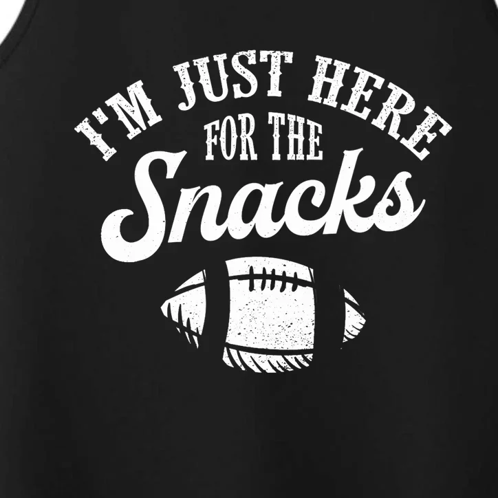 I'm Just Here For The Snacks Funny Fantasy Football League Performance Tank