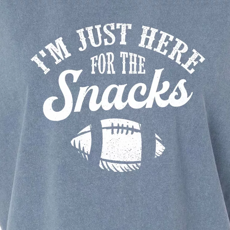 I'm Just Here For The Snacks Funny Fantasy Football League Garment-Dyed Women's Muscle Tee