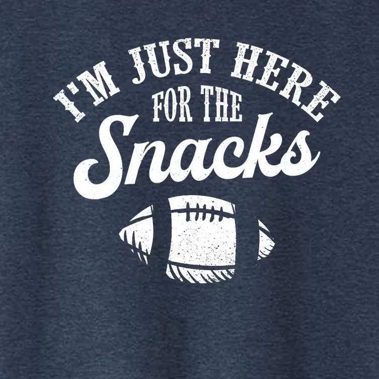 I'm Just Here For The Snacks Funny Fantasy Football League Women's Crop Top Tee