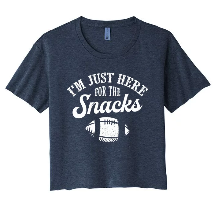 I'm Just Here For The Snacks Funny Fantasy Football League Women's Crop Top Tee