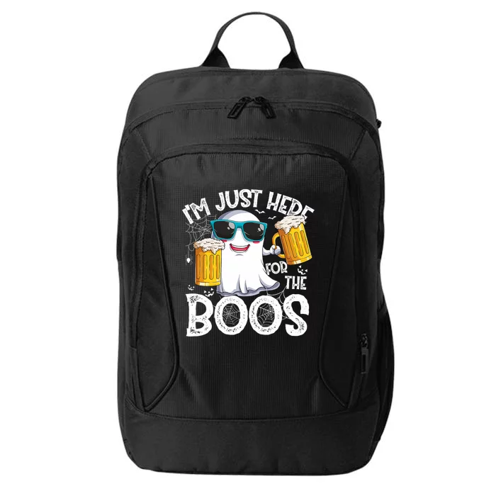 IM Just Here For The Boos Funny Halloween Ghost City Backpack