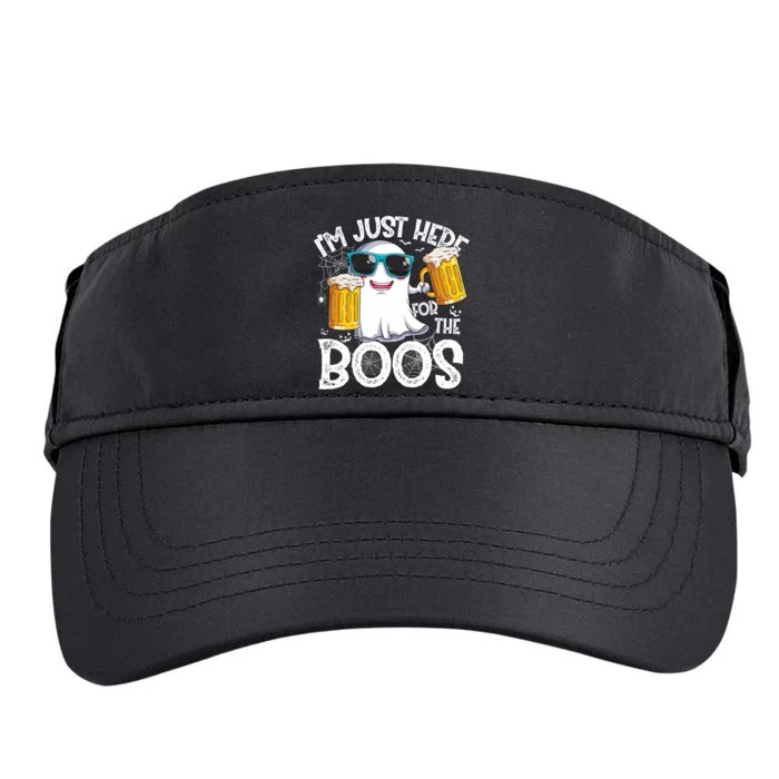 IM Just Here For The Boos Funny Halloween Ghost Adult Drive Performance Visor