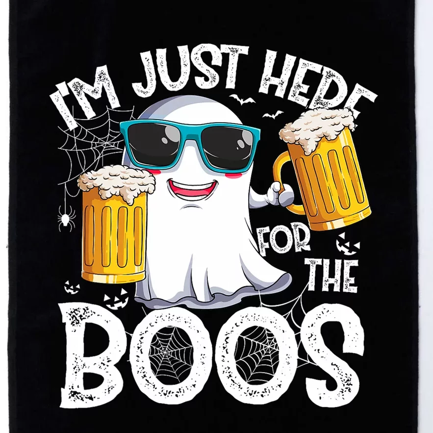 IM Just Here For The Boos Funny Halloween Ghost Platinum Collection Golf Towel