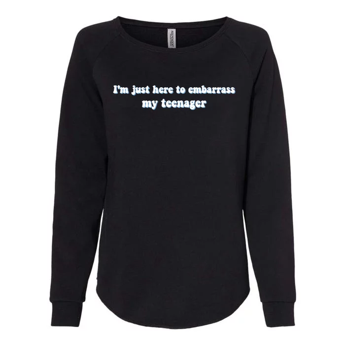 IM Just Here To Embarrass My Teenager Funny Womens California Wash Sweatshirt