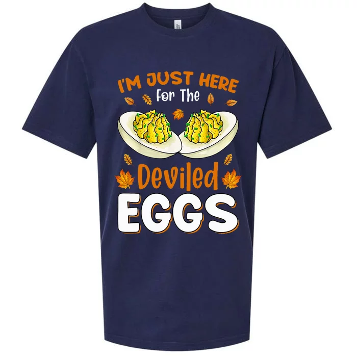 IM Just Here For The Deviled Eggs Sueded Cloud Jersey T-Shirt