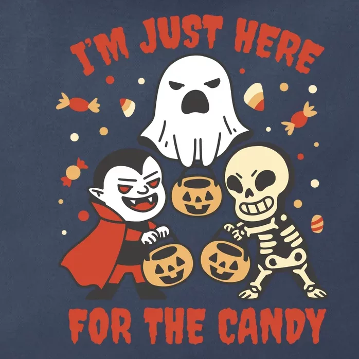 I'm Just Here For The Candy Halloween Costume Funny Zip Tote Bag