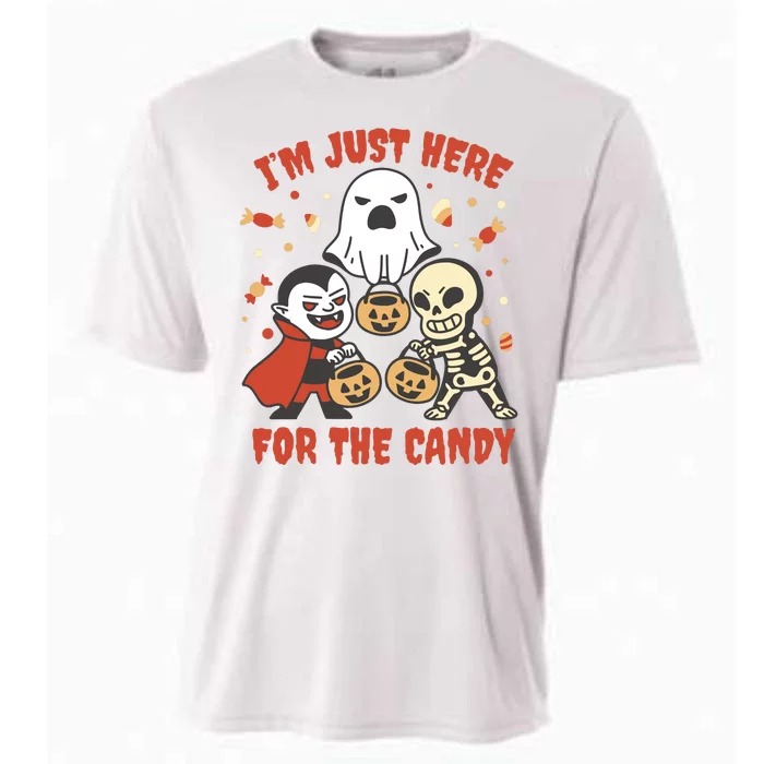 I'm Just Here For The Candy Halloween Costume Funny Cooling Performance Crew T-Shirt