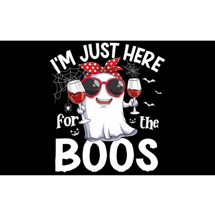 IM Just Here For The Boos Funny Halloween Women Ghost Wine Bumper Sticker