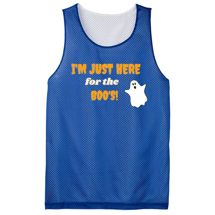 Im Just Here For The Boos! Cute Gift Mesh Reversible Basketball Jersey Tank