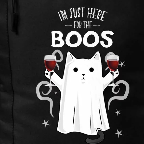 IM Just Here For The Boos Halloween Cat Ghost Daily Commute Backpack