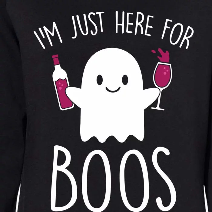 IM Just Here For Boos Funny Halloween Drinking Womens California Wash Sweatshirt