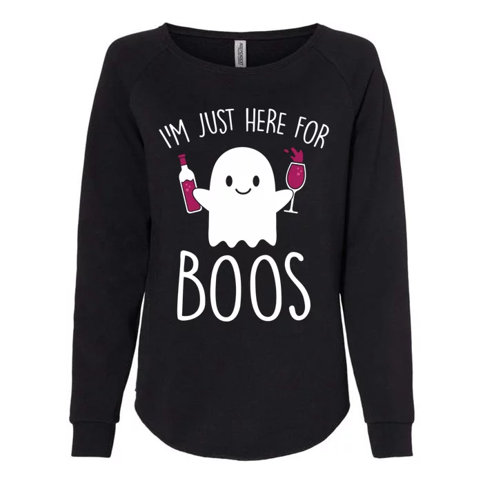 IM Just Here For Boos Funny Halloween Drinking Womens California Wash Sweatshirt