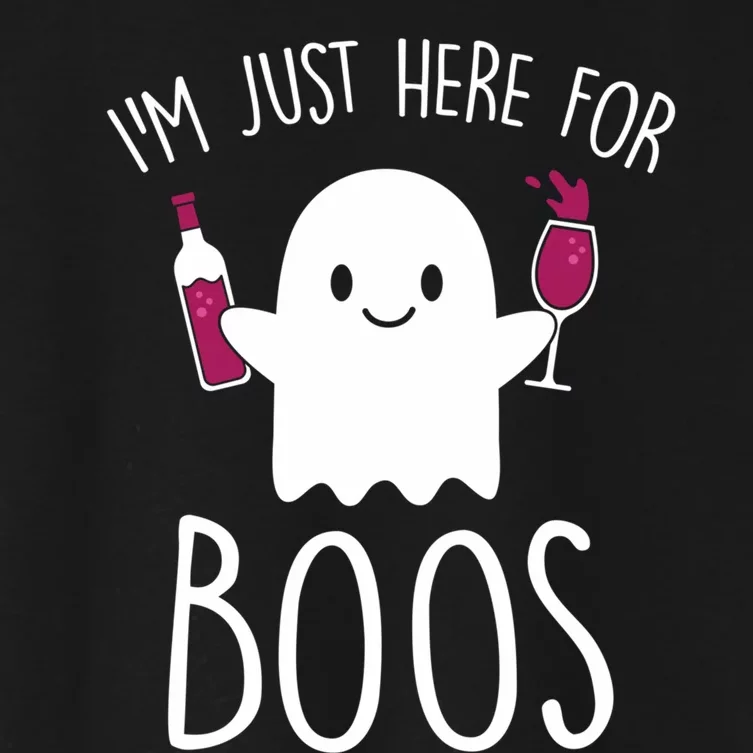 IM Just Here For Boos Funny Halloween Drinking Women's Crop Top Tee