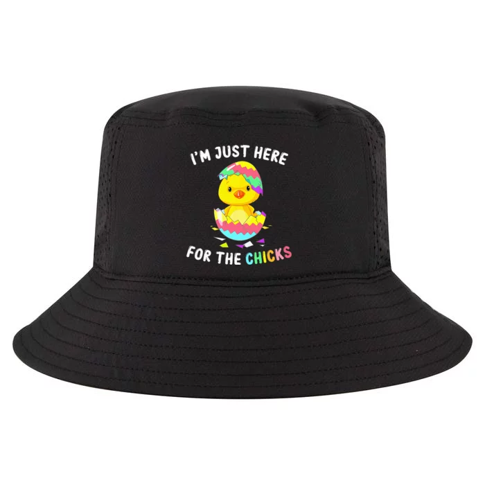 Im Just Here For The Chicks Cute Chick Egg Happy Easter Day Cool Comfort Performance Bucket Hat