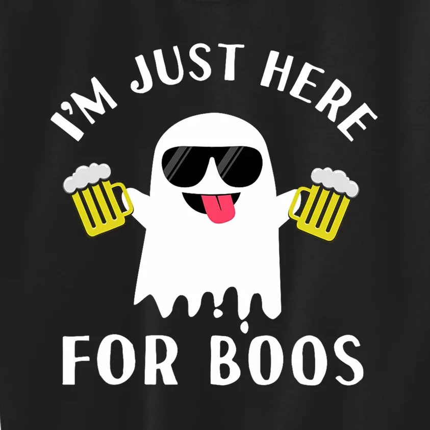 IM Just Here For Boos Funny Beer Halloween Kids Sweatshirt