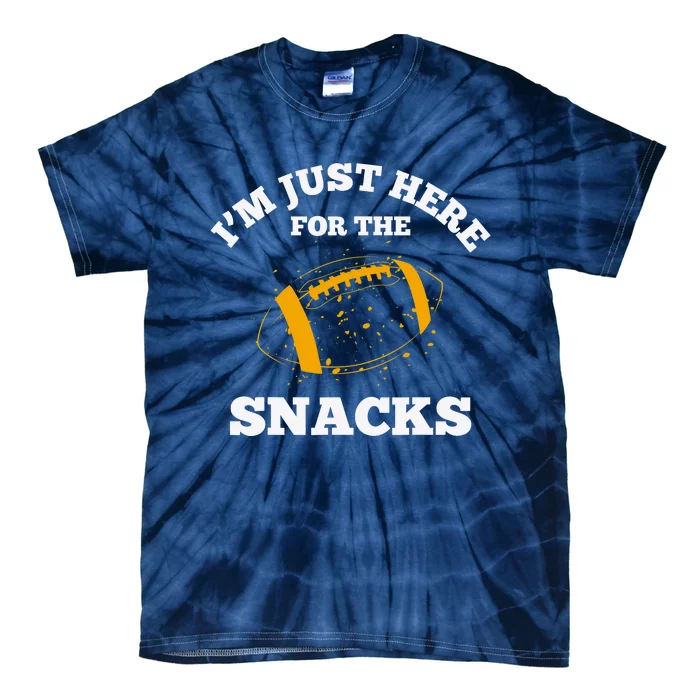 I'm Just Here For The Snacks Football Funny Fantasy League Tie-Dye T-Shirt