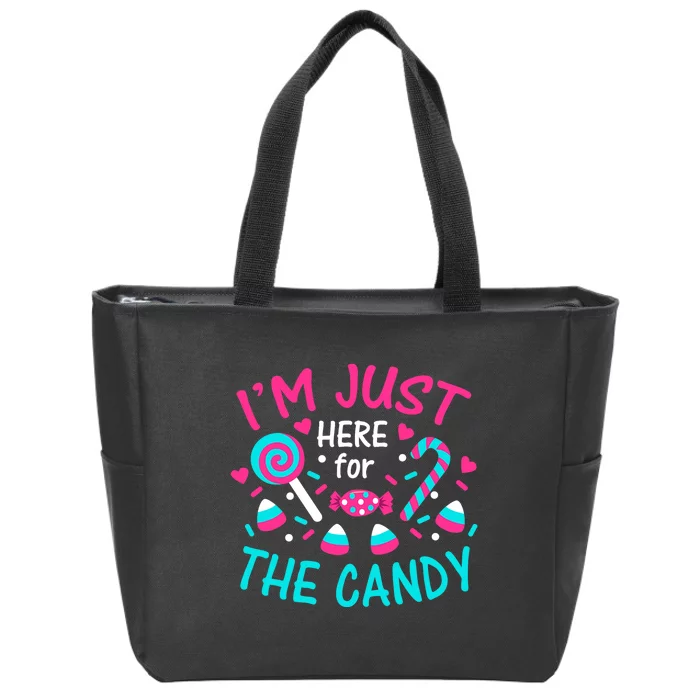 IM Just Here For The Candy Halloween Zip Tote Bag