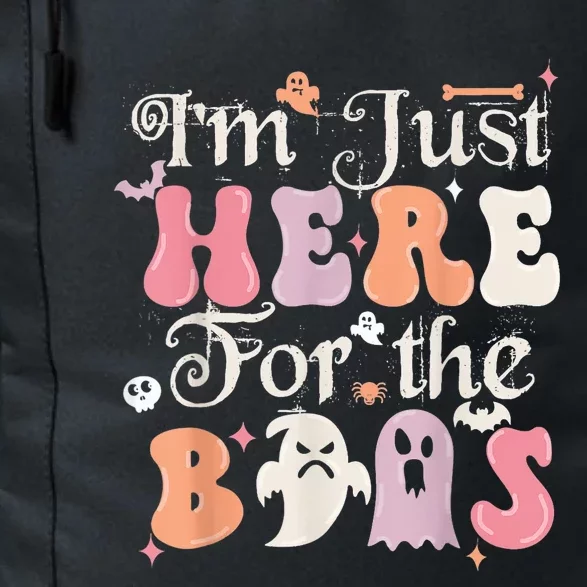 I'm Just Here For The Boos Ghost Funny Halloween Costume Daily Commute Backpack