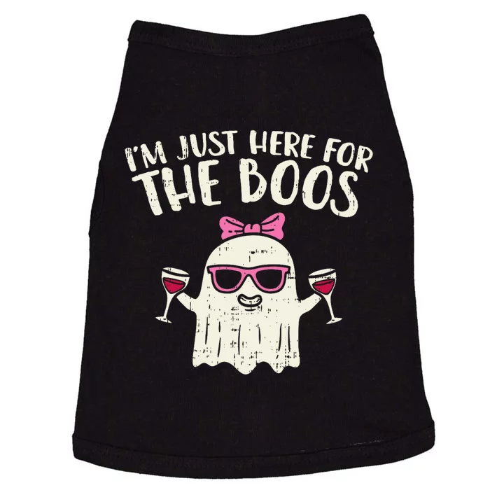 Im Just Here For The Boos Funny Halloween Costume For Women Doggie Tank