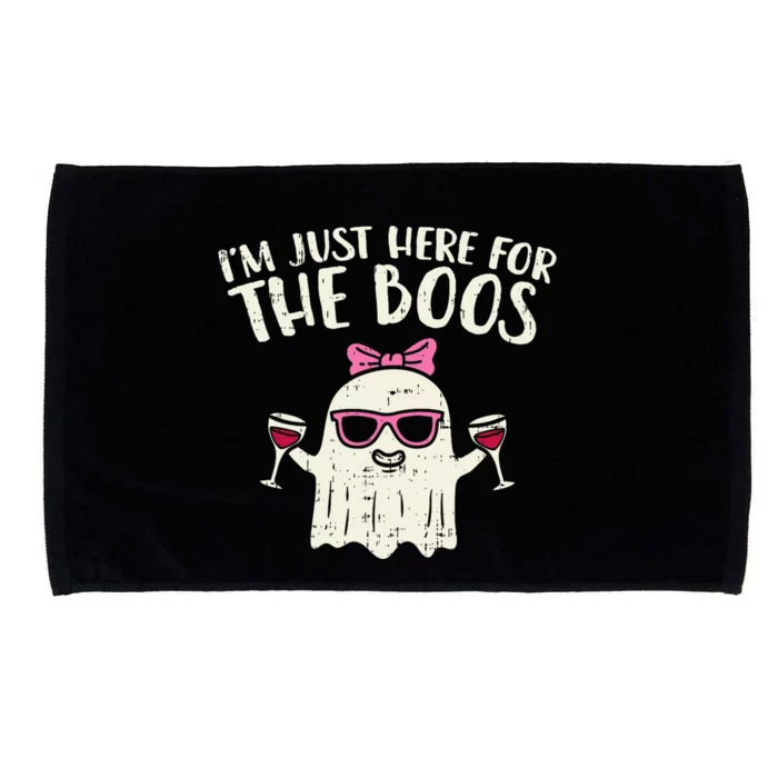 Im Just Here For The Boos Funny Halloween Costume For Women Microfiber Hand Towel