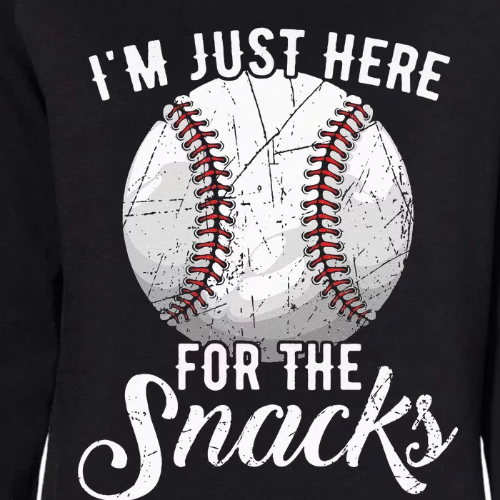 Im Just Here For The Snacks Funny Fantasy Baseball League Womens California Wash Sweatshirt