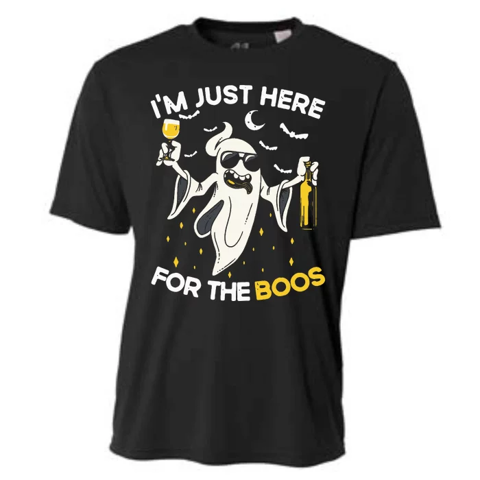 Im Just Here For The Boos Funny Halloween Beer Lovers Drink Cooling Performance Crew T-Shirt