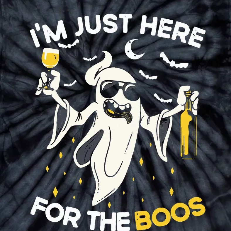 Im Just Here For The Boos Funny Halloween Beer Lovers Drink Tie-Dye T-Shirt